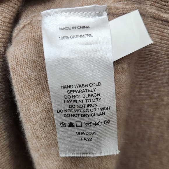 Quince Cashmere Crewneck Sweater Ruched Sides - Picture 11 of 11